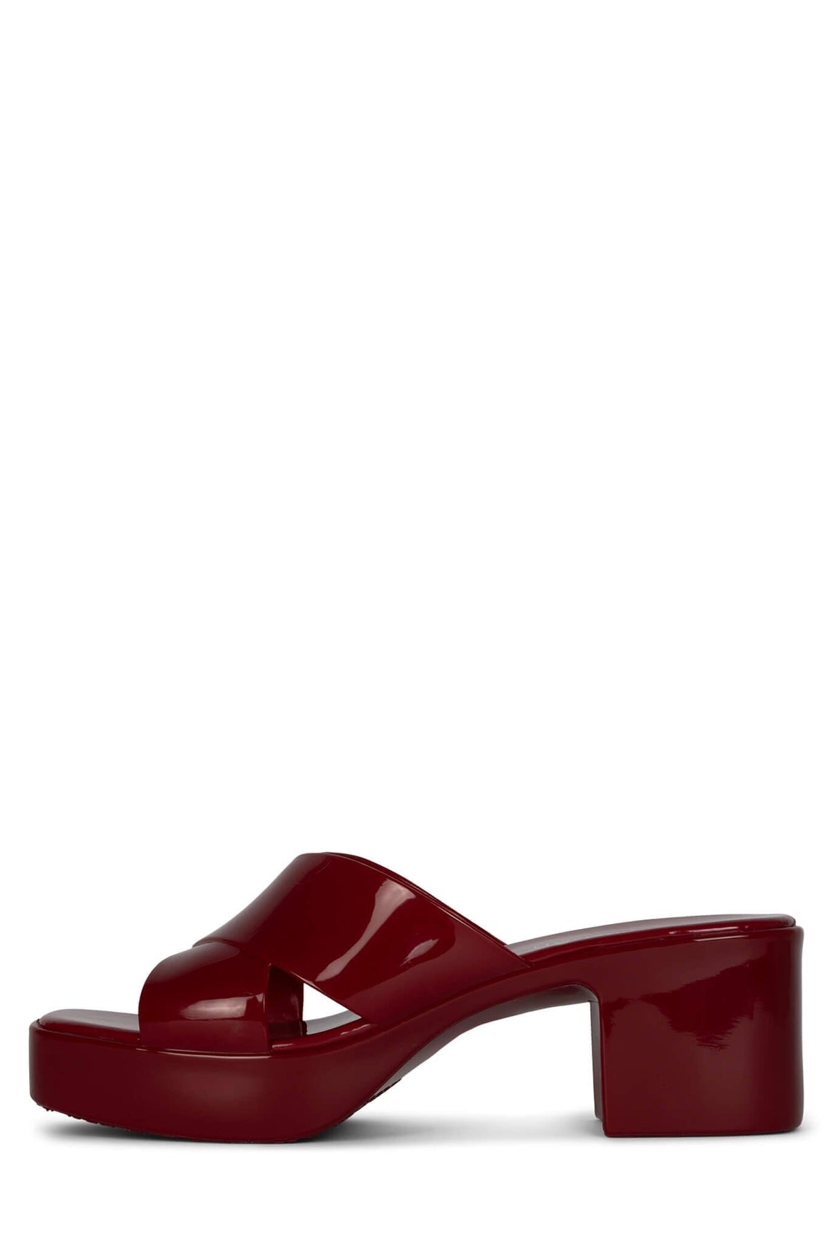 BUBBLEGUM Platform Sandal Jeffrey Campbell Cherry Red Shiny 6 