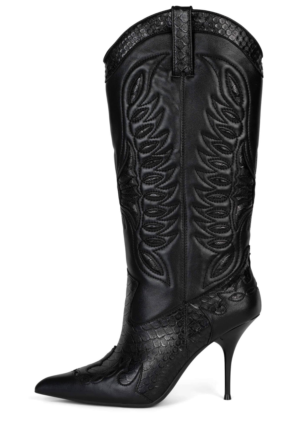 BULL-RIDE Jeffrey Campbell Western Boots Black Combo