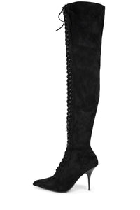 BURNED Thigh-High Boot RB Black 6 