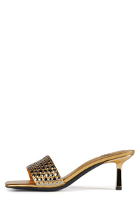 CAPTURE-NT Heeled Sandal YYH Gold Silver 6 