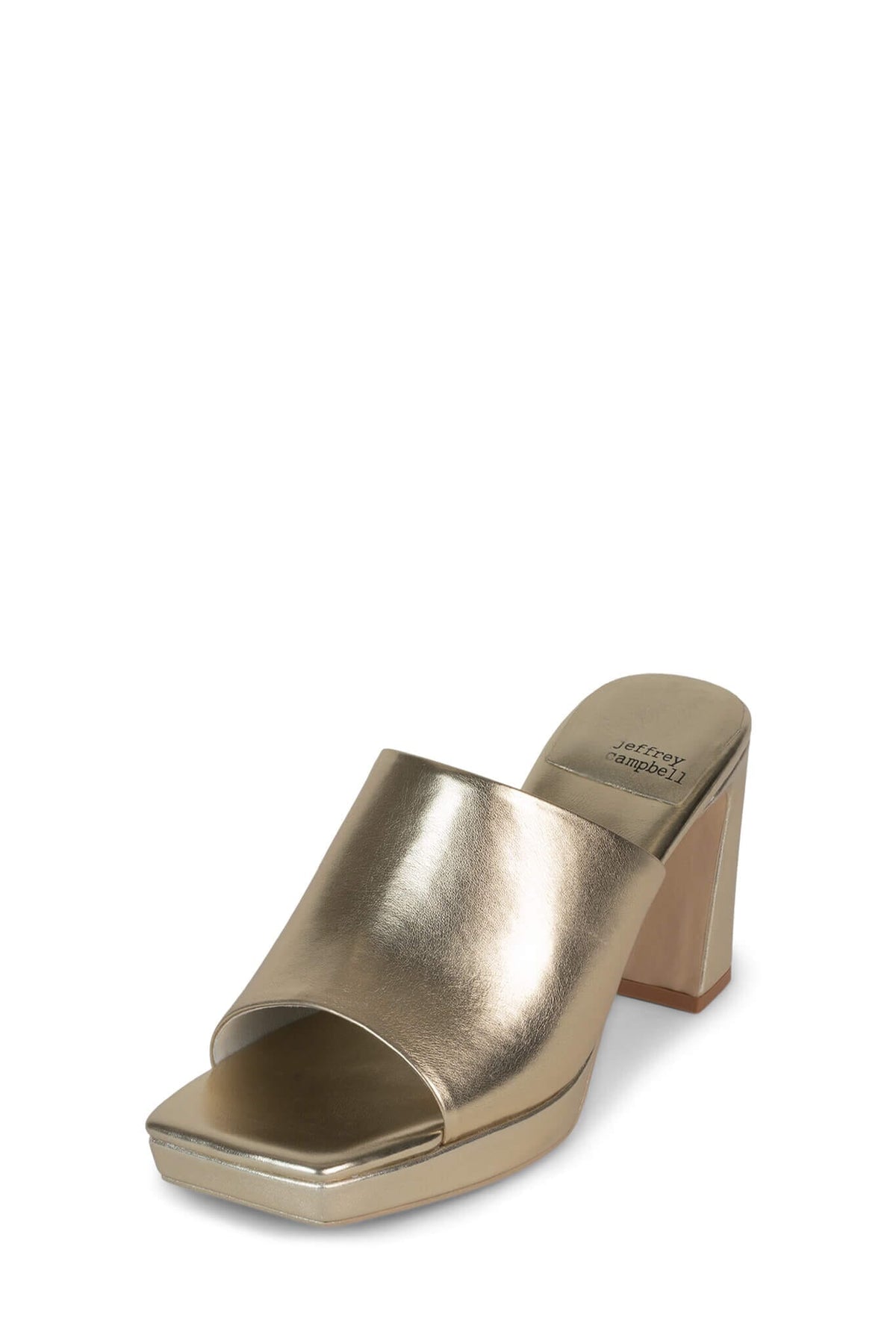 CAVIAR Jeffrey Campbell Platform Sandals Light Gold Metallic