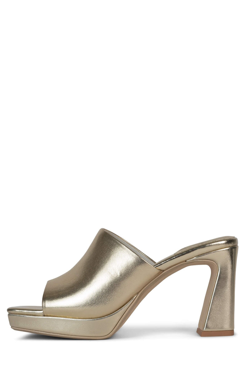 CAVIAR Jeffrey Campbell Platform Sandals Light Gold Metallic