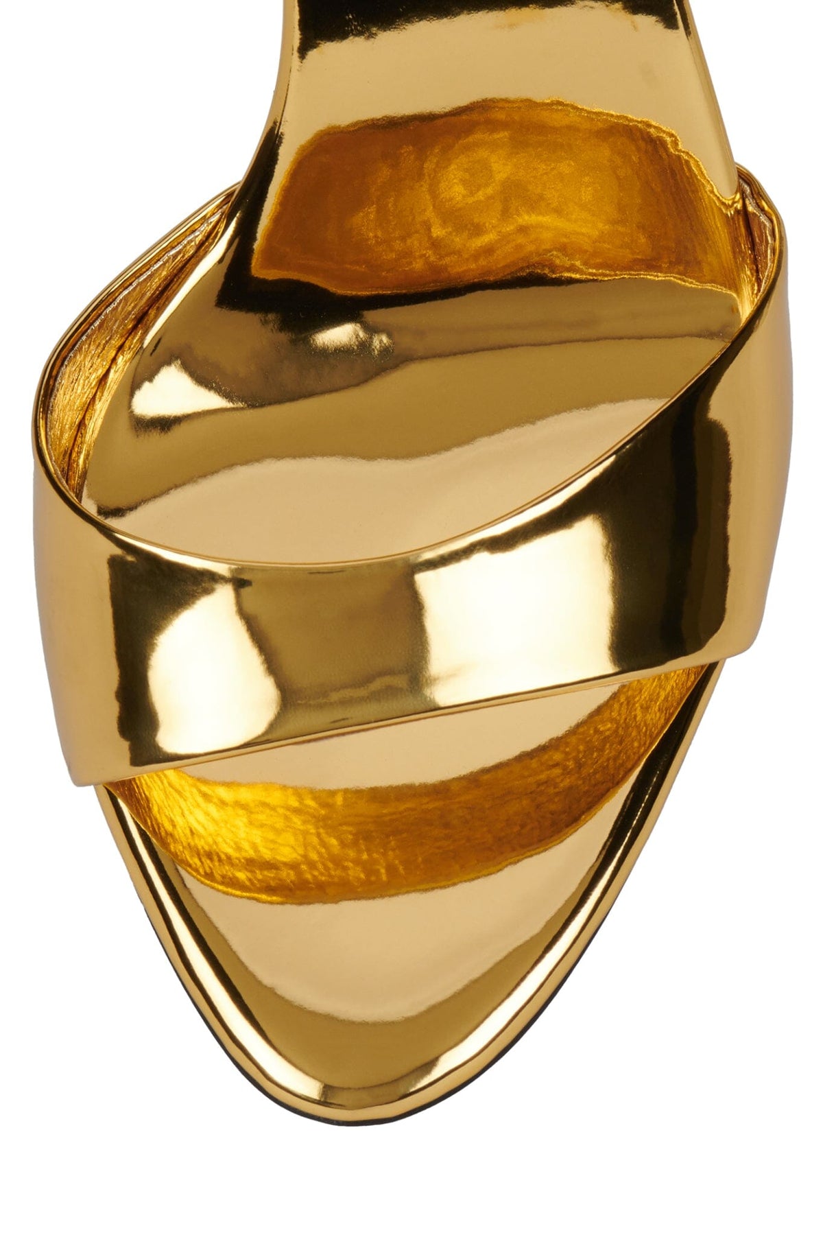 CE-SOIRE Jeffrey Campbell Stiletto Sandal Gold Mirror