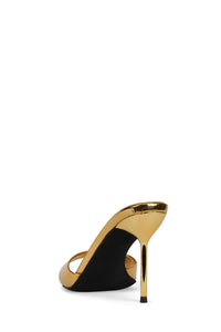 CE-SOIRE Jeffrey Campbell Stiletto Sandal Gold Mirror