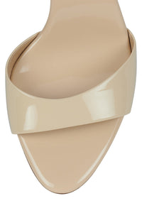 CE-SOIRE Jeffrey Campbell Heeled Sandal Beige Patent