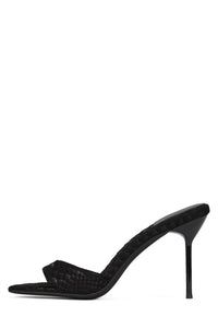 CE-SOIRE Jeffrey Campbell Heeled Sandal Black Snake