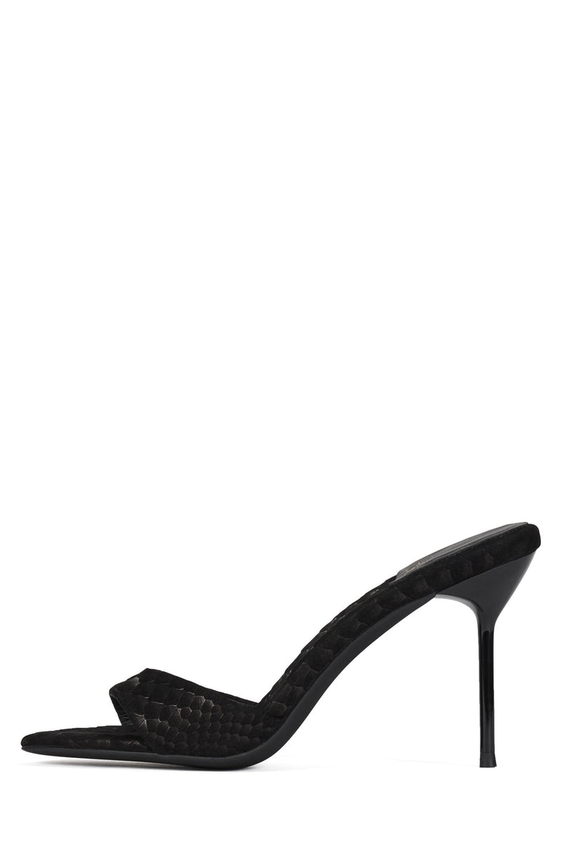 CE-SOIRE Jeffrey Campbell Heeled Sandal Black Snake