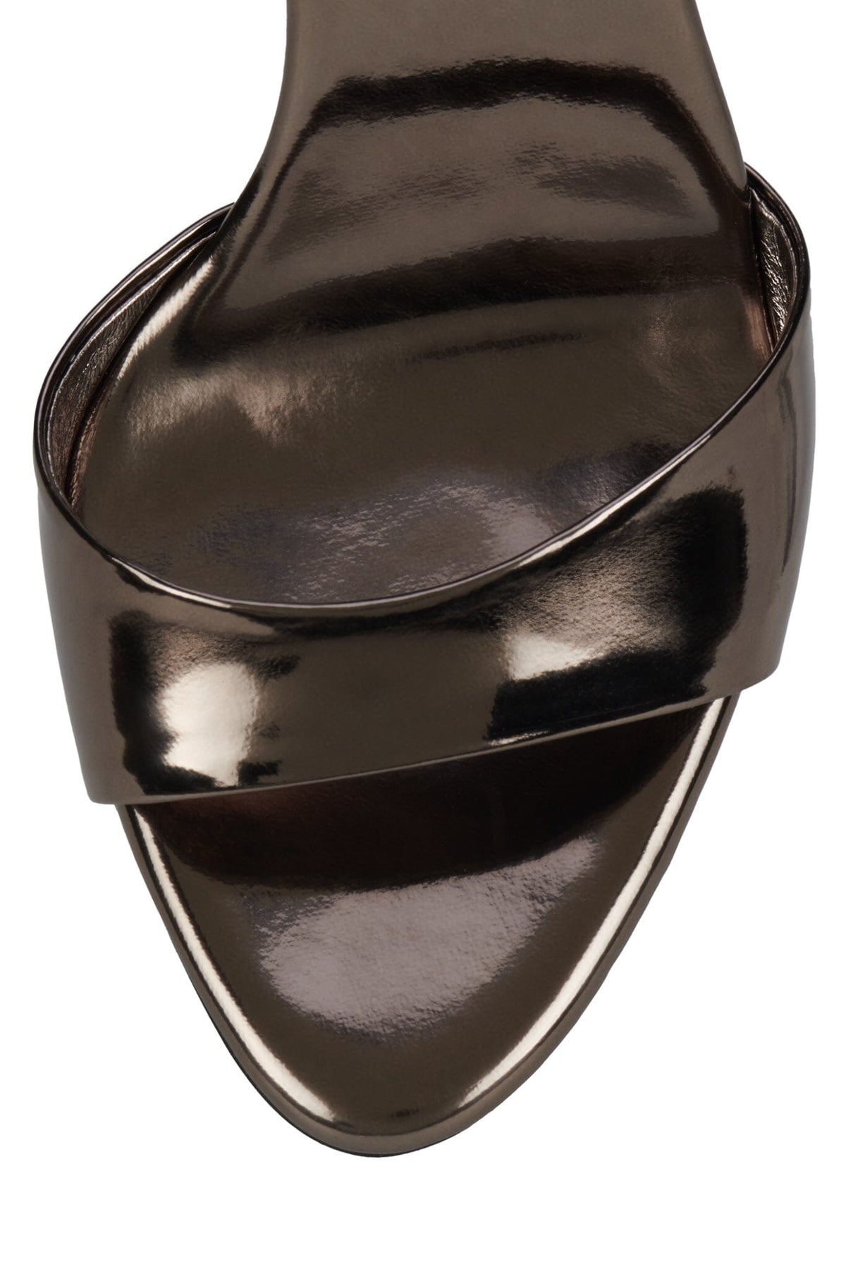 CE-SOIRE Jeffrey Campbell Heeled Sandal Pewter Mirror