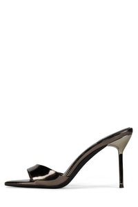 CE-SOIRE Jeffrey Campbell Heeled Sandal Pewter Mirror