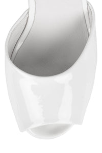 CELESTIAN Jeffrey Campbell Platform Wedge Sandal White Patent