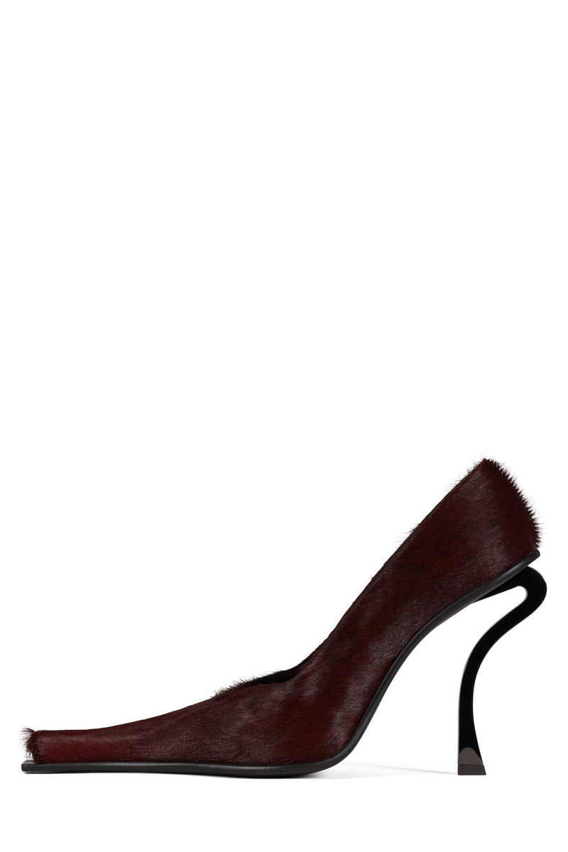 CENTAURI-F Jeffrey Campbell High-Heel Pump Wine Long Hair