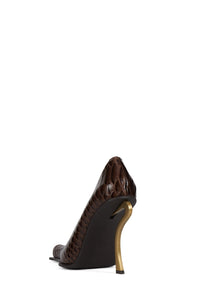 CENTAURI Jeffrey Campbell Pump Brown Snake Pewter