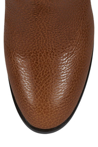 CHANTEL Jeffrey Campbell Knee-High Boots Tan Crinkle Bronze