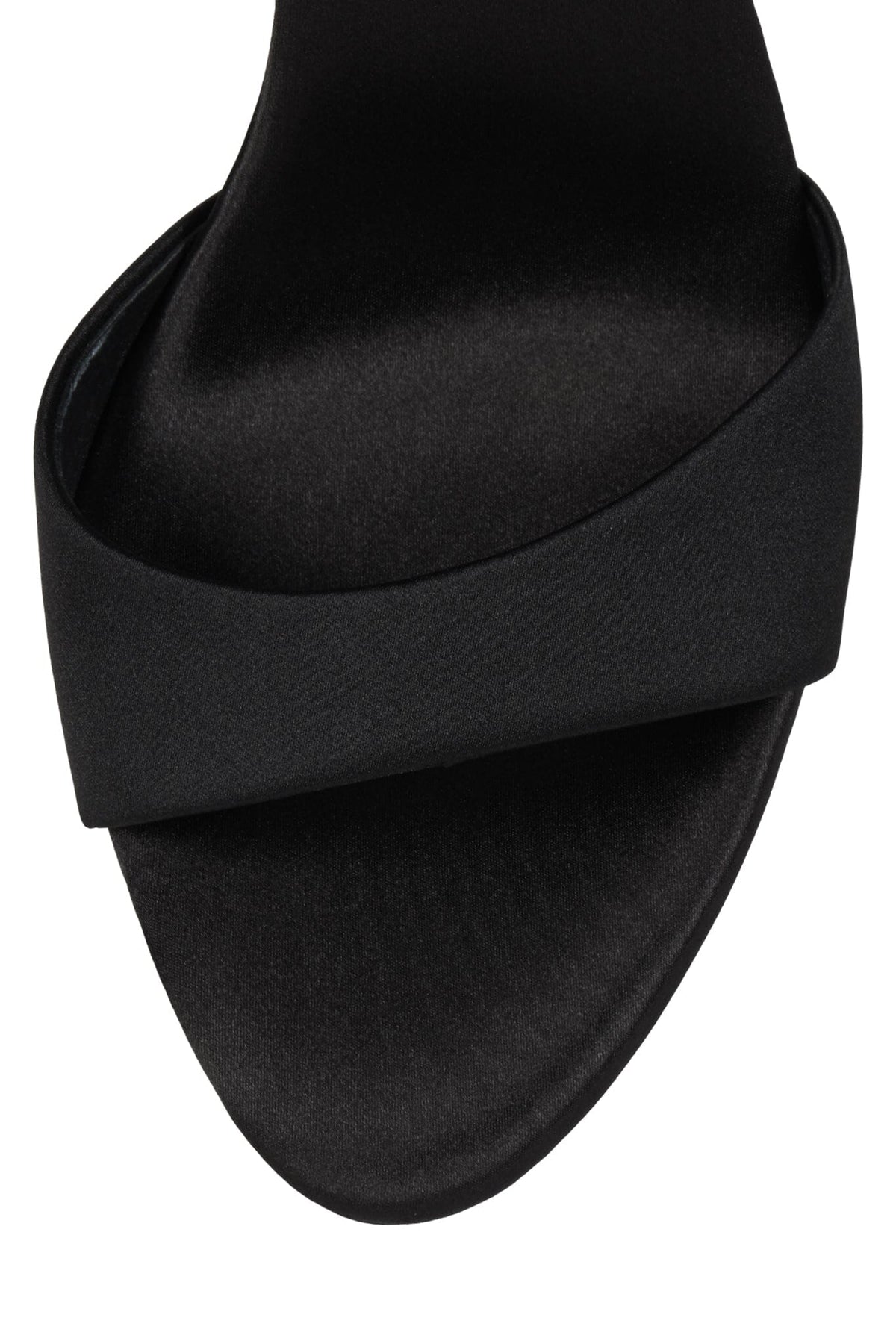 CHEAT-CODE Jeffrey Campbell Heeled Sandal Black Satin