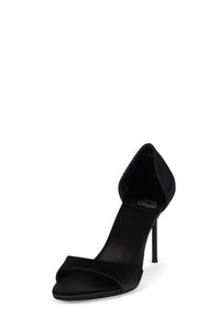 CHEAT-CODE Jeffrey Campbell Heeled Sandal Black Satin
_hover