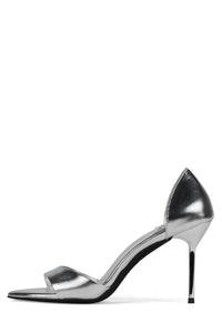 CHEAT-CODE Jeffrey Campbell Heeled Sandal Silver Metallic