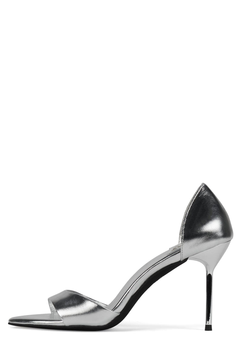CHEAT-CODE Jeffrey Campbell Heeled Sandal Silver Metallic