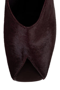 CHEEKY-F Jeffrey Campbell Heeled Mule Wine