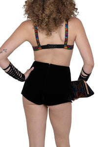 CHEEKZ Jeffrey Campbell Shorts Black Velvet _hover