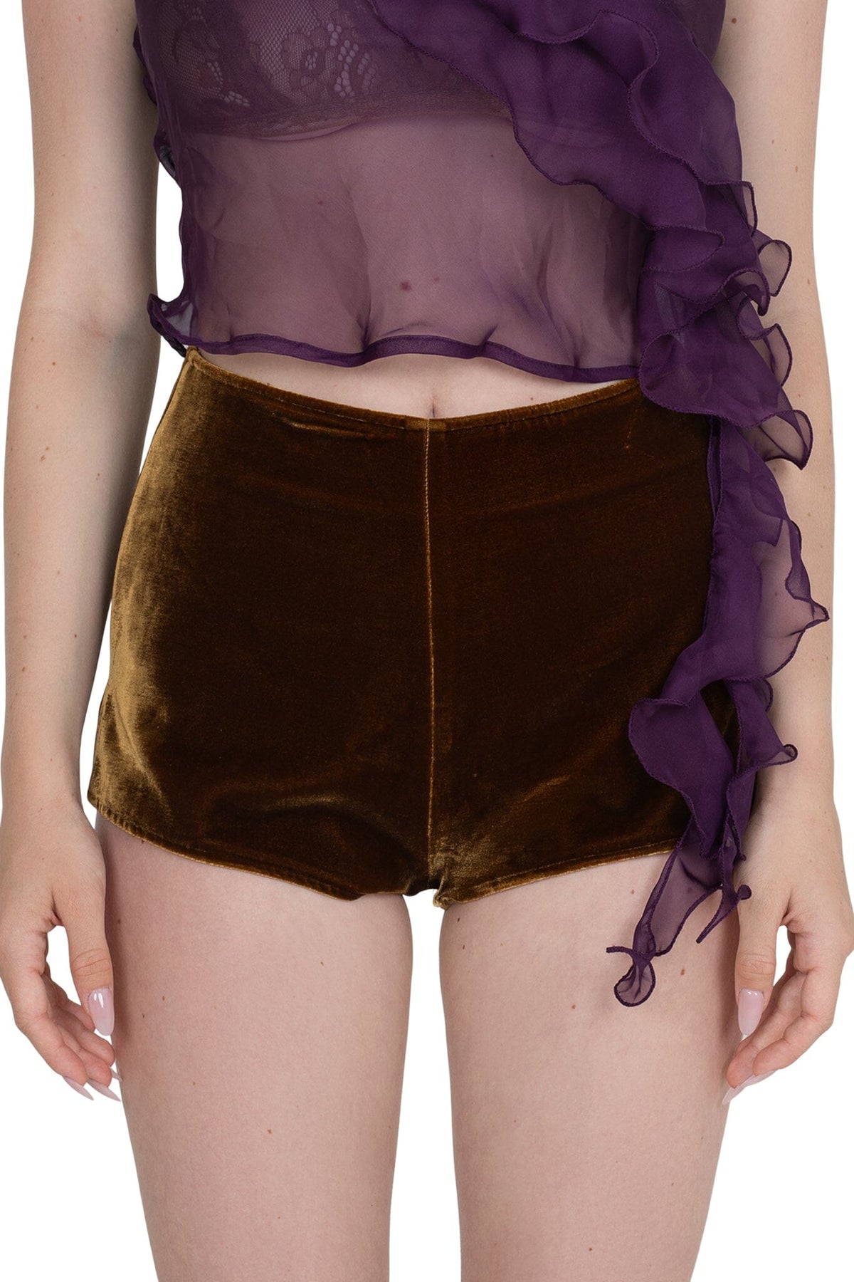 CHEEKZ SHORTS Shorts YYH Khaki Velvet XS 