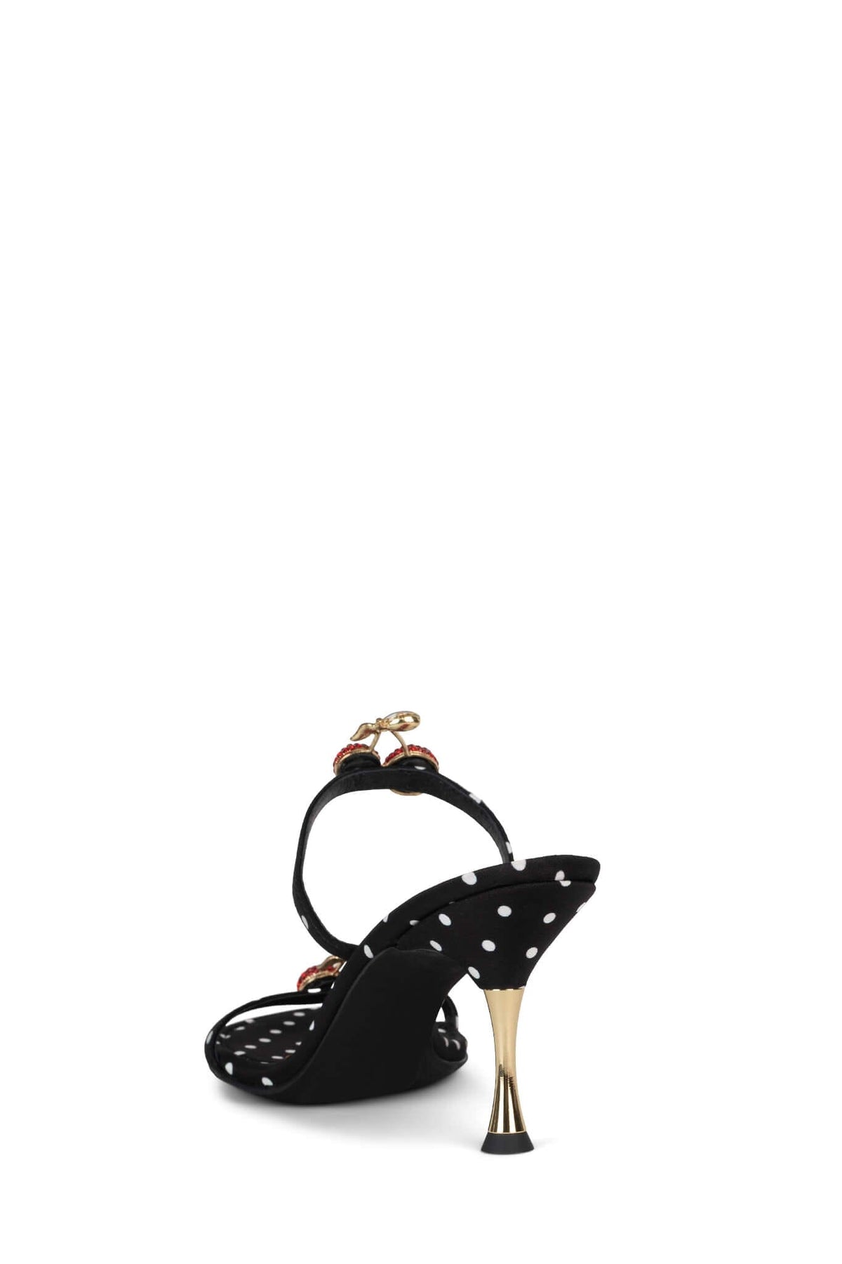 CHERRY-PIE Jeffrey Campbell Heeled Sandal Black White Polka Dot 