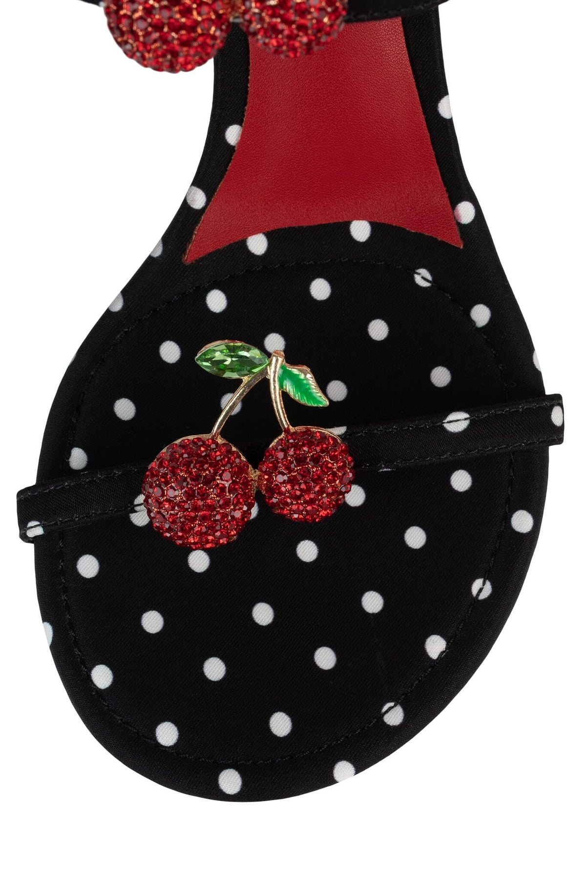 CHERRY-PIE Jeffrey Campbell Heeled Sandal Black White Polka Dot 