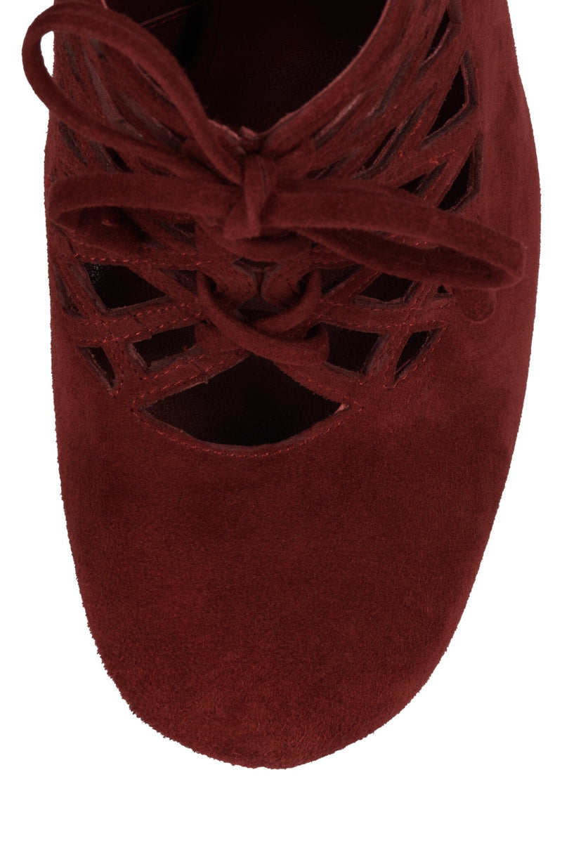 CHESIRE Jeffrey Campbell Platform Heels Wine Suede