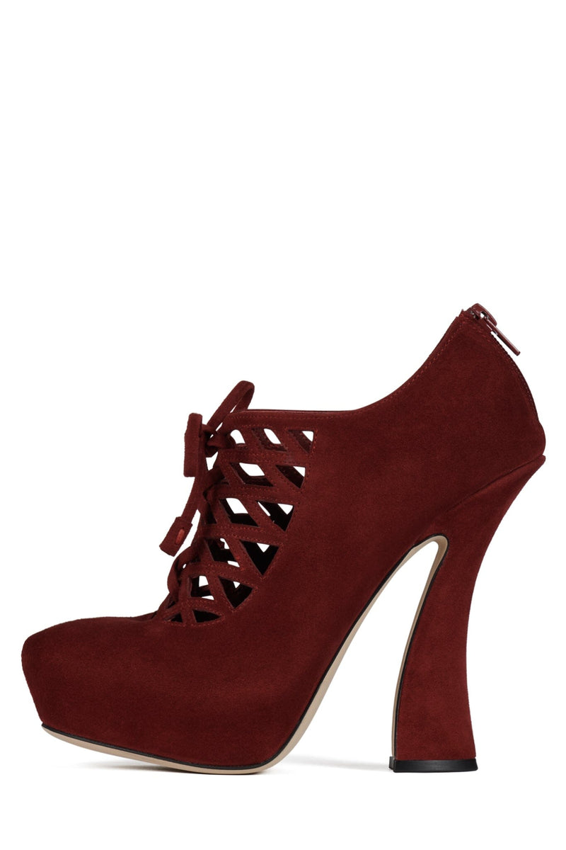 CHESIRE Jeffrey Campbell Platform Heels Wine Suede