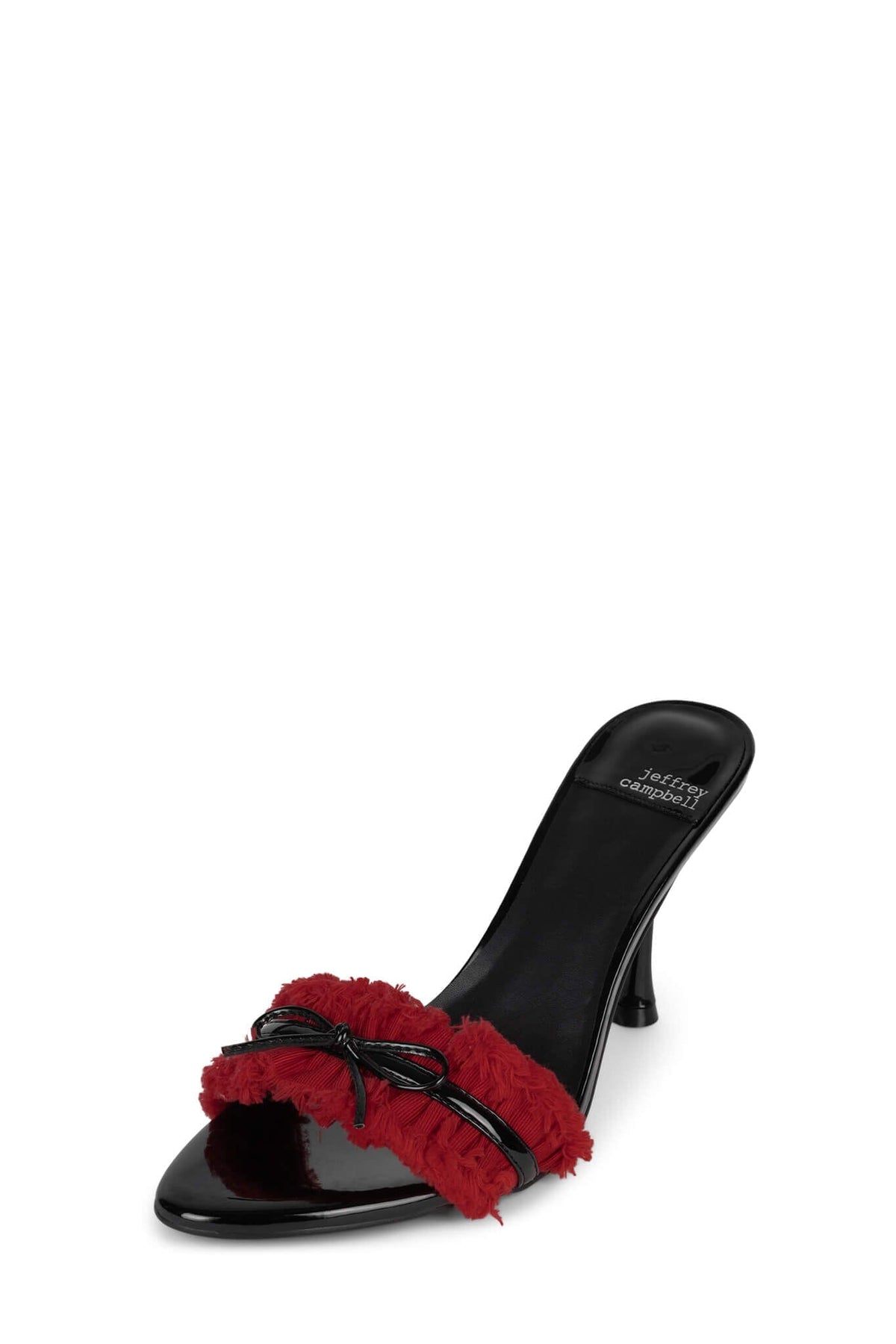 CINNAMON Jeffey Campbell Stiletto Sandal Black Patent Red