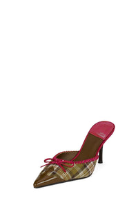 CLARABELLE Jeffrey Campbell Heeled Mule Olive Plaid Combo
_hover
