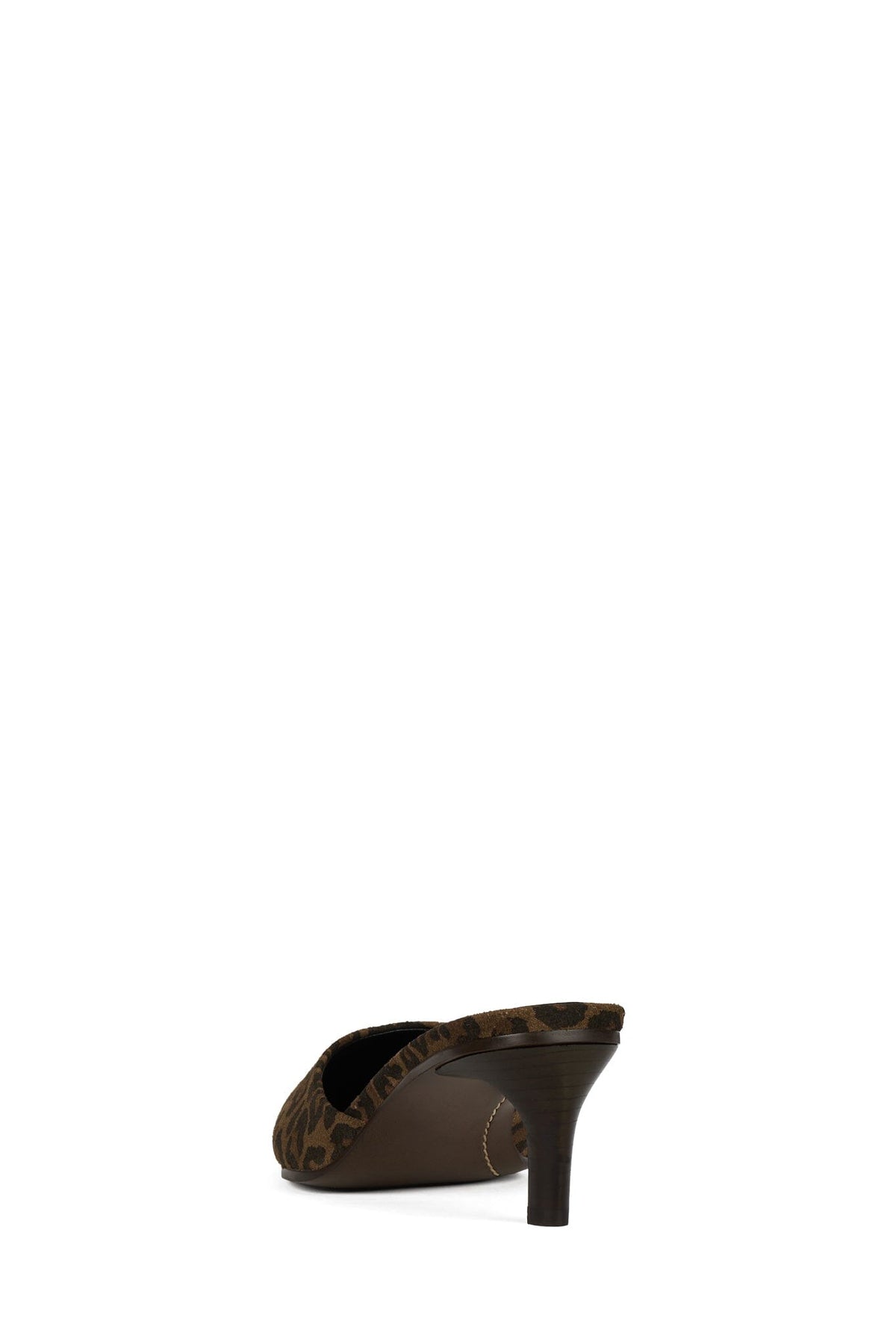 CLAUDINA Jeffrey Campbell Heeled Mule Tan Leopard Suede