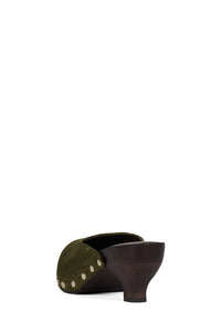 CLOGUETTE Jeffrey Campbell Platform Mule Olive Suede