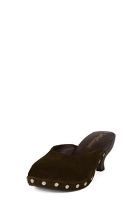 CLOGUETTE Jeffrey Campbell Platform Mule Brown Suede _hover
