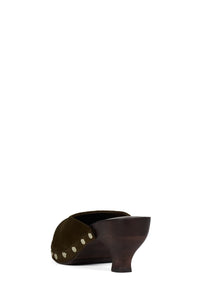 CLOGUETTE Jeffrey Campbell Platform Mule Brown Suede