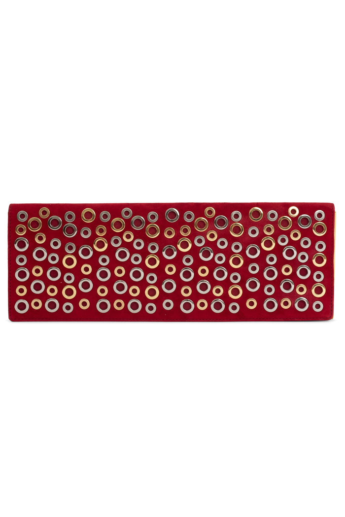 CLUTCH-HL Clutch YYH Red Suede Multi One Size 