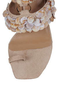 COCONUT-SH Jeffrey Campbell Heeled Sandal Natural Combo
