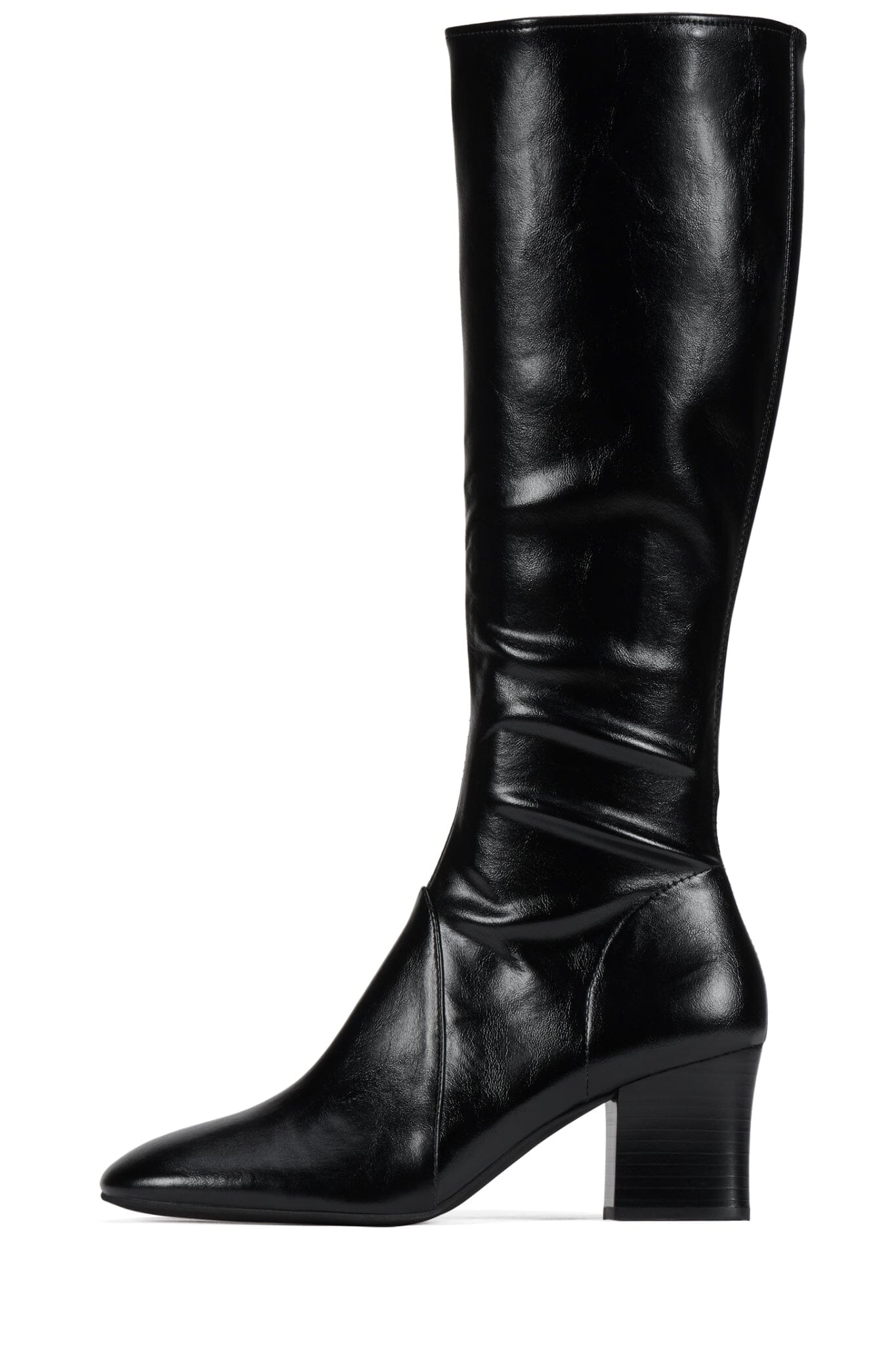 靴 Leather flare boots COLLAB