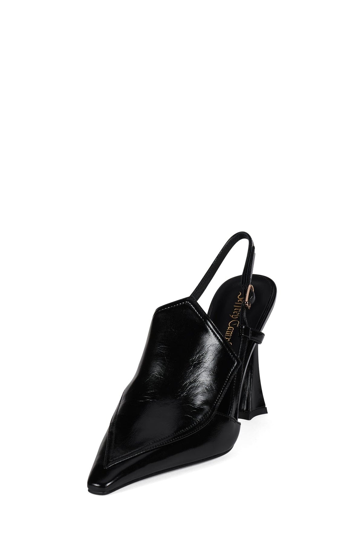 COLLOQUIAL Jeffrey Campbell Slingback Loafer Black Crinkle
_hover