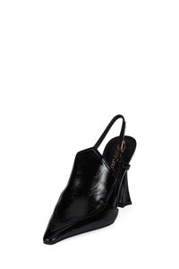 COLLOQUIAL Jeffrey Campbell Slingback Loafer Black Crinkle
_hover