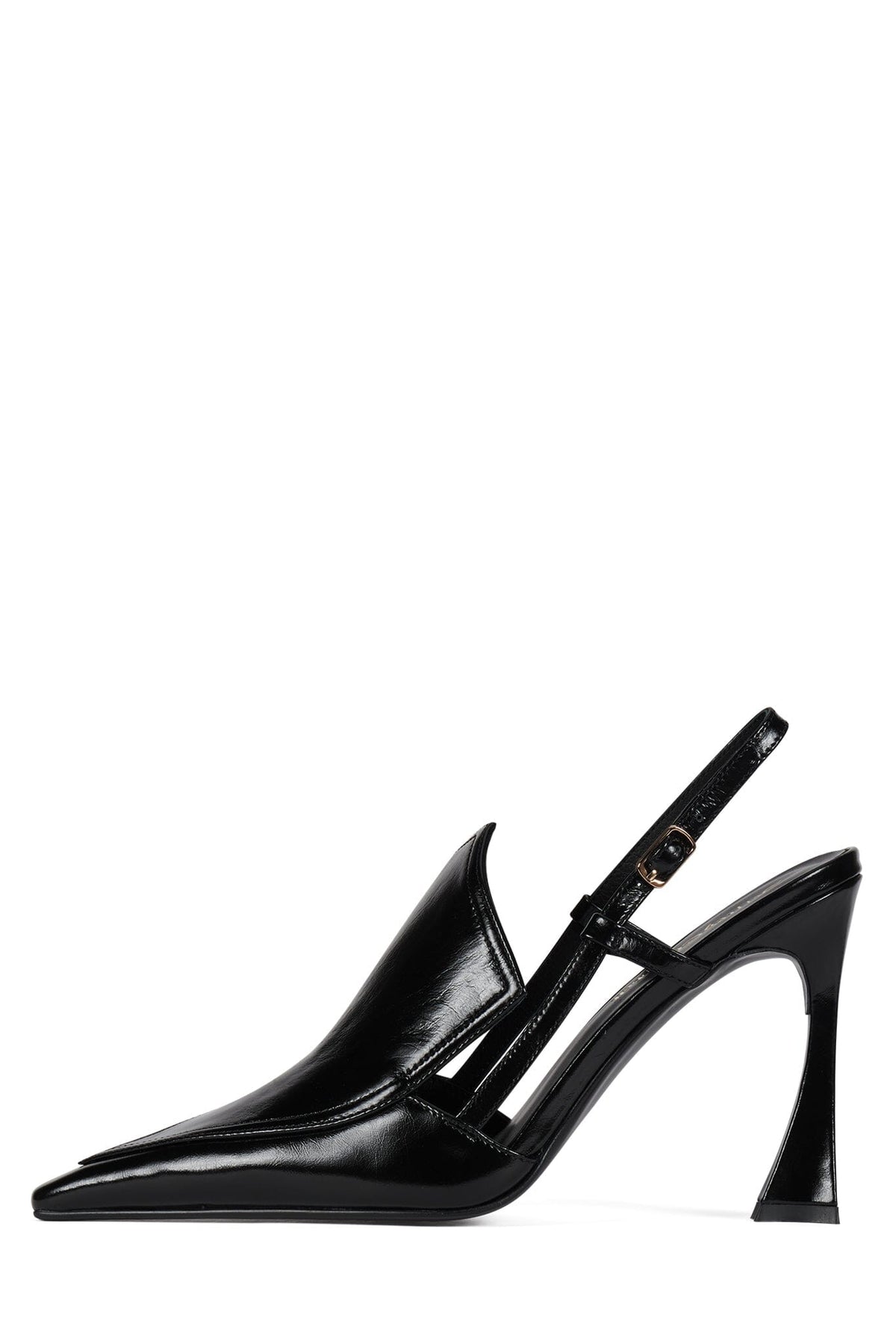 COLLOQUIAL Jeffrey Campbell Slingback Loafer Black Crinkle