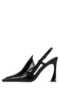 COLLOQUIAL Jeffrey Campbell Slingback Loafer Black Crinkle