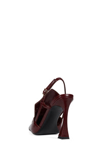 COLLOQUIAL Jeffrey Campbell Slingback Loafer Heel Wine