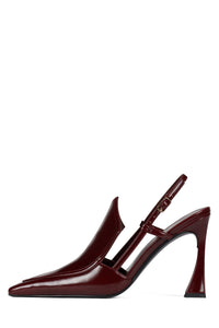 COLLOQUIAL Jeffrey Campbell Slingback Loafer Heel Wine