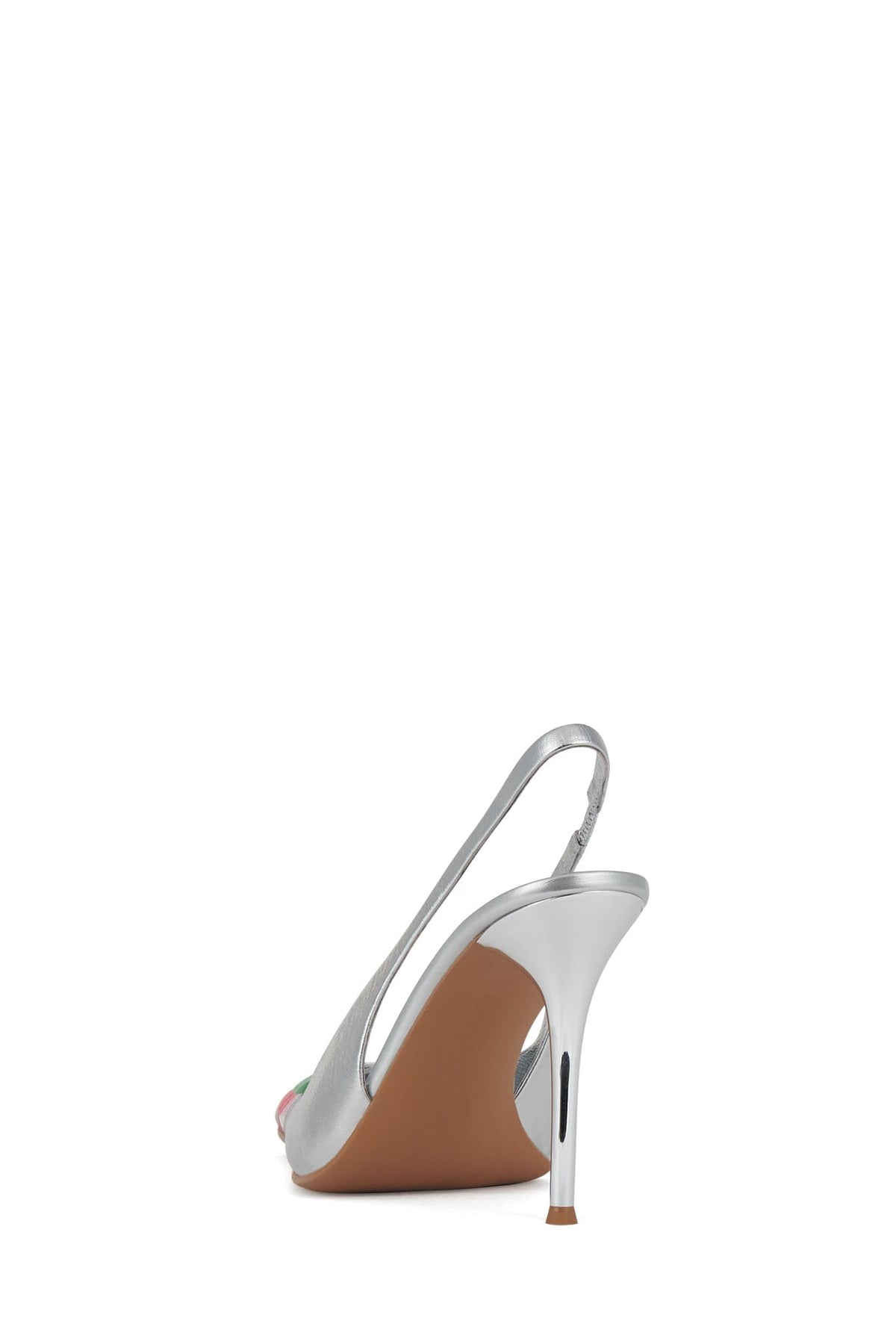 COMEDIAN Slingback Heel Silver Multi Combo