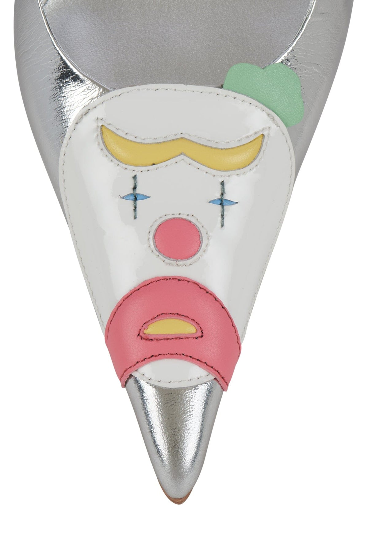 COMEDIAN Slingback Heel Silver Multi Combo