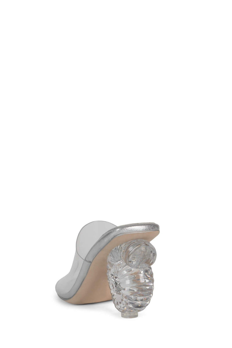 CONCH Jeffrey Campbell Heeled Sandal Silver Clear