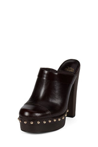 CONFIDENT Jeffrey Campbell Platform Mule with Stud Detail Coffee Gold
_hover