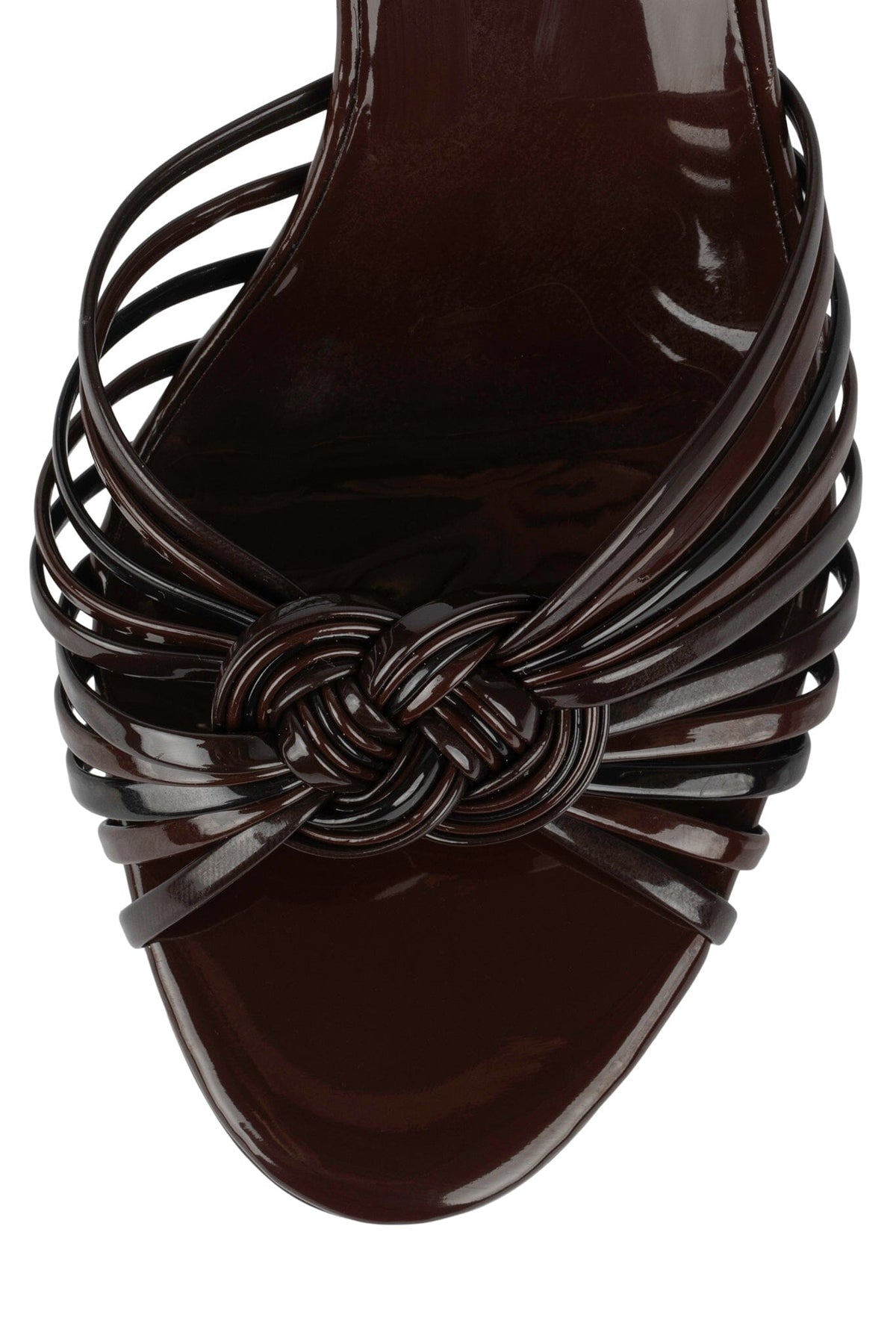 CONSTELLA Jeffrey Campbell Heeled Sandal Caramel Patent Combo