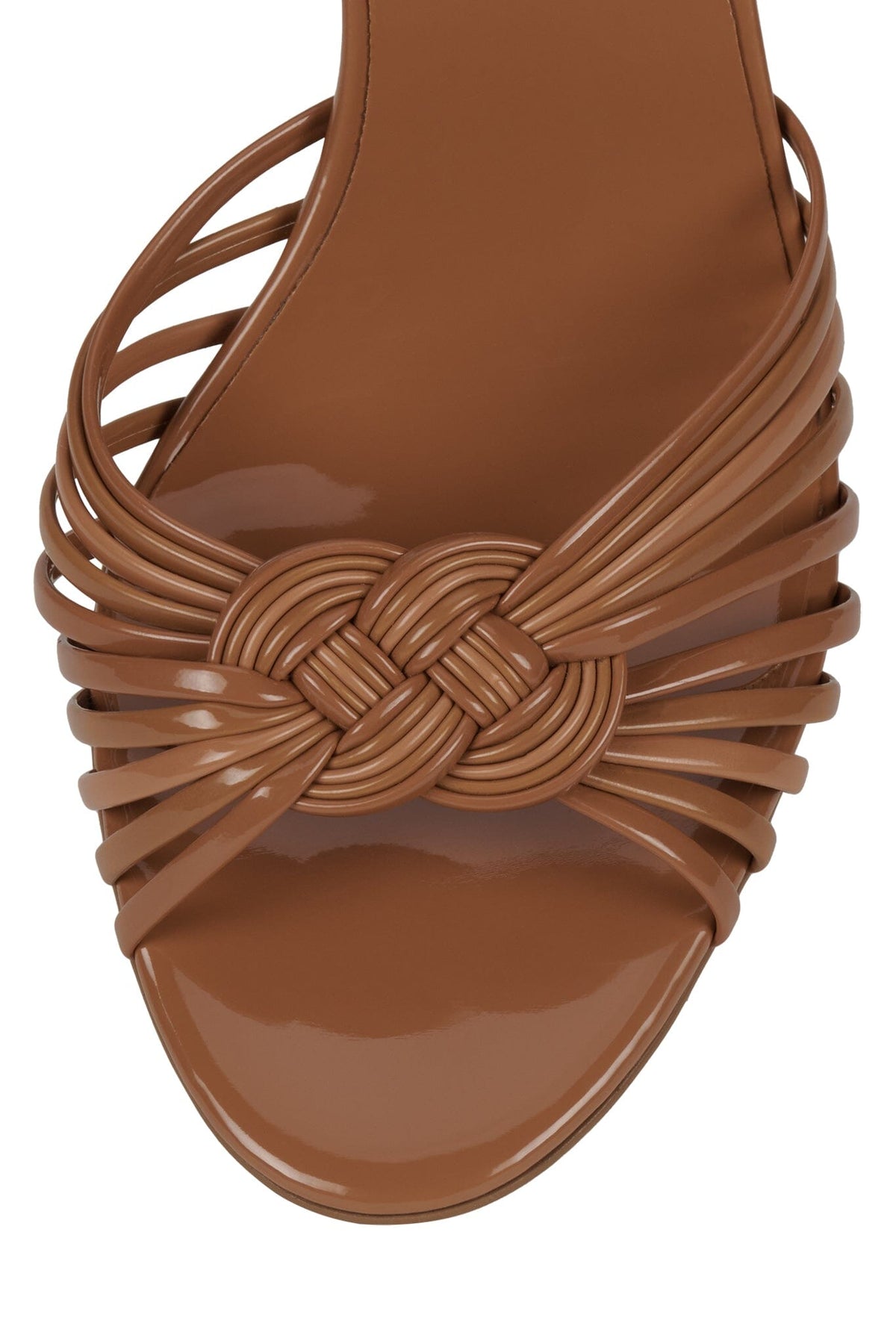 CONSTELLA Jeffrey Campbell Heeled Sandal Caramel Patent Combo