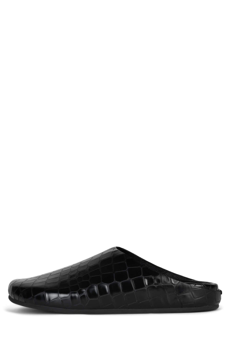 CONTENT Jeffrey Campbell Flat Mule Black Croco